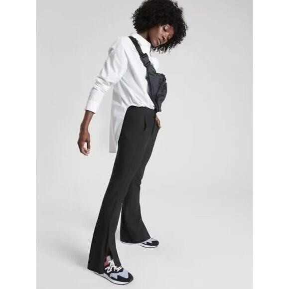 Athleta Stellar Flare Trouser Pant Black Women's Size 8 - Picture 1 of 8